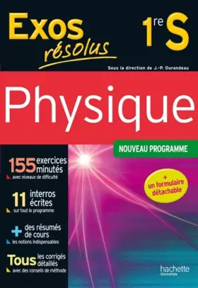 Couverture du produit · Exos résolus - Physique 1re S