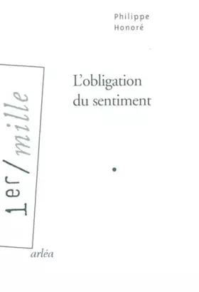 Couverture du produit · L'obligation du sentiment