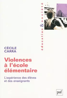 Couverture du produit · Violences à l'école élémentaire