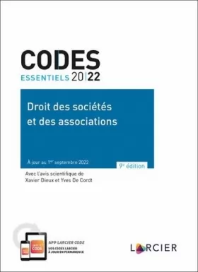 Couverture du produit · Code essentiel Droit des sociétés et des associations 2022