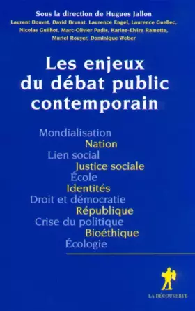 Couverture du produit · ENJEUX DU DEBAT PUBLIC CONTEMP