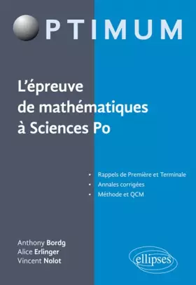 Couverture du produit · L'Épreuve de Mathématiques à Sciences Po