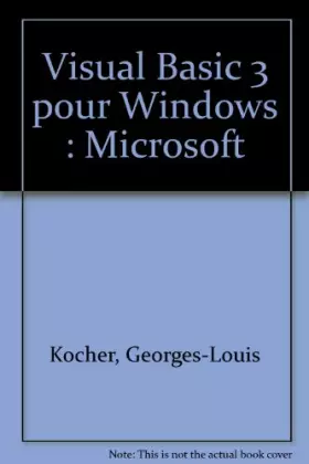 Couverture du produit · Visual Basic 3 pour Windows : Microsoft