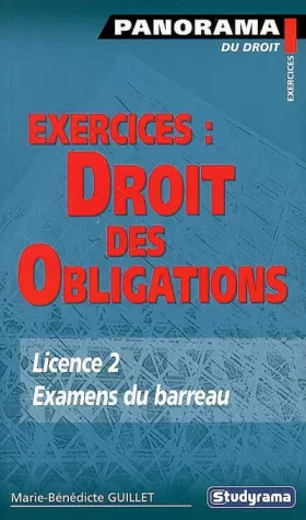 Couverture du produit · Exercices : Droit des obligations