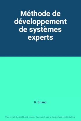 Couverture du produit · Méthode de développement de systèmes experts