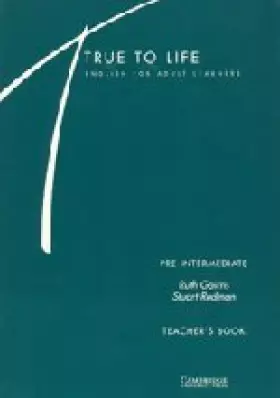 Couverture du produit · True to Life Pre-intermediate Teacher's book: English for Adult Learners