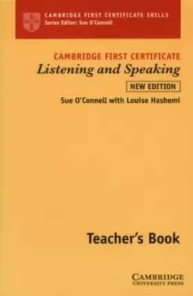 Couverture du produit · Cambridge First Certificate Listening and Speaking Teacher's book