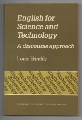 Couverture du produit · English for Science and Technology: A Discourse Approach