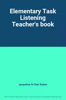 Couverture du produit · Elementary Task Listening Teacher's book