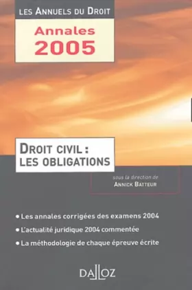 Couverture du produit · Droit civil : Les Obligations 2005