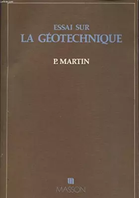 Couverture du produit · Essai sur la geotechnique