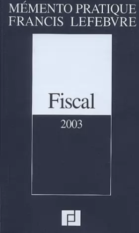 Couverture du produit · Mémento fiscal 2003