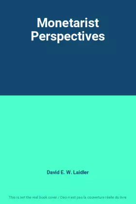 Couverture du produit · Monetarist Perspectives