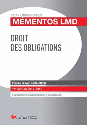 Couverture du produit · Droit des obligations