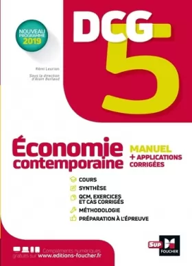 Couverture du produit · DCG 5 - Economie contemporaine - Manuel et applications