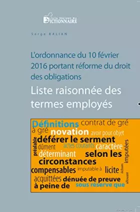 Couverture du produit · Réforme du droit des obligations - les termes employés