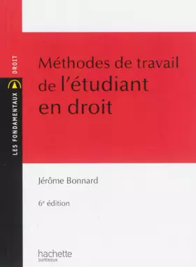 Couverture du produit · Méthodes de travail de l'étudiant en droit