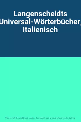 Couverture du produit · Langenscheidts Universal-Wörterbücher, Italienisch