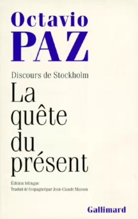Couverture du produit · La Quête du présent : Discours de Stockholm