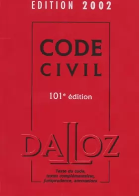 Couverture du produit · Code civil, édition 2002