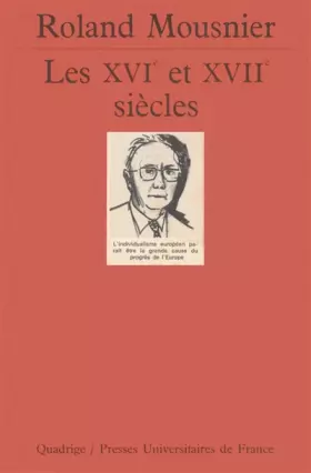 Couverture du produit · Les XVIe et XVIIe siècles