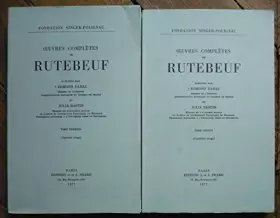 Couverture du produit · OEUVRES COMPLETES DE RUTEBEUF PUBLIEES PAR EDMOND FARAL ET JULIA BASTIN.TOME second(4ieme TIRAGE). [Broché]