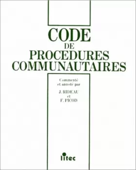 Couverture du produit · Code des procédures communautaires (ancienne édition)