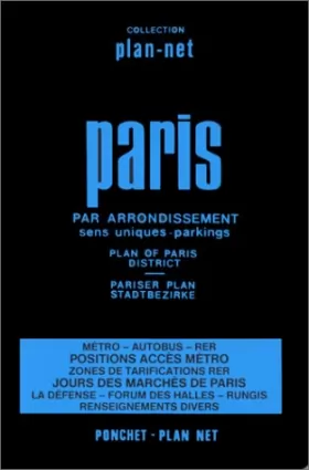 Couverture du produit · Plan de ville : Paris par arrondissements