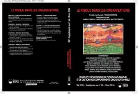 Couverture du produit · RIP 54 VOLXXII SUPP HIVER 2016-LE RISQUE DANS LES ORGANISATIONS: LE RISQUE DANS LES ORGANISATIONS