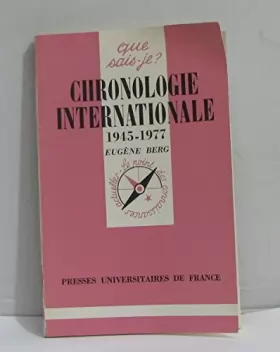 Couverture du produit · Chronologie Internationale 1945-1997
