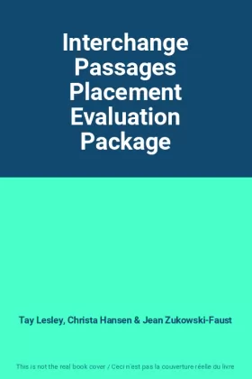 Couverture du produit · Interchange Passages Placement Evaluation Package