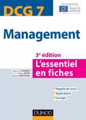 Couverture du produit · Management DCG 7 - 3e édition - L'essentiel en fiches