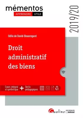 Couverture du produit · Droit administratif des biens (2019-2020)