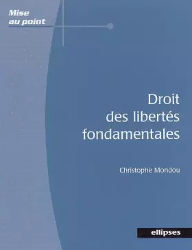 Couverture du produit · Droit des libertés fondamentales