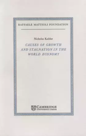 Couverture du produit · Causes of Growth and Stagnation in the World Economy