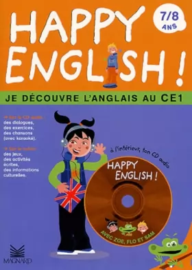 Couverture du produit · Happy english ! 7/8 ans.: Je découvre l'anglais au CE1, avec CD audio