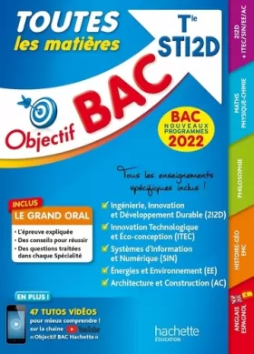 Couverture du produit · Objectif Bac - Term STI2D Toutes les matières, BAC 2022