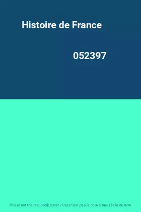 Couverture du produit · Histoire de France                                                                            052397