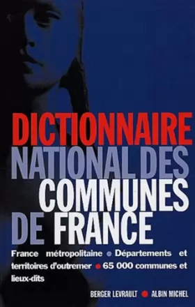 Couverture du produit · Dictionnaire national des communes de France