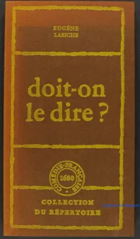 Couverture du produit · Doit-on le dire ?