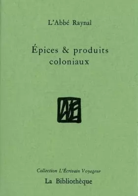 Couverture du produit · Epices et produits coloniaux