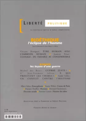 Couverture du produit · Liberté politique, numéro 10