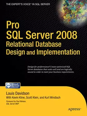Couverture du produit · Pro SQL Server 2008 Relational Database Design and Implementation