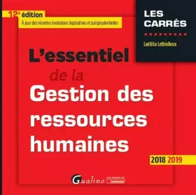 Couverture du produit · L'essentiel de la gestion des ressources humaines