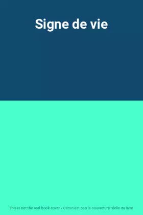 Couverture du produit · Signe de vie