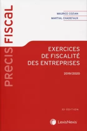 Couverture du produit · Exercices de fiscalité des entreprises 2019/2020