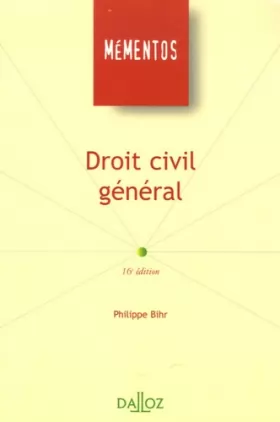 Couverture du produit · Droit civil général : Edition 2006