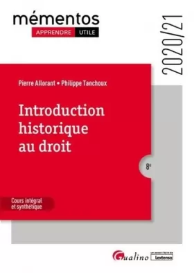 Couverture du produit · Introduction historique au droit: Cours intégral et synthétique (2020-2021)