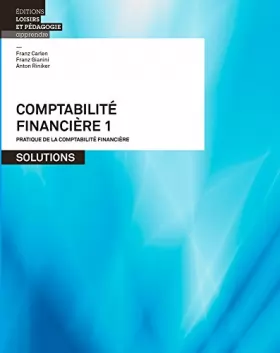 Couverture du produit · Comptabilité financière 1 - Solutions