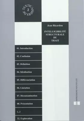 Couverture du produit · Intelligibilité structurale du trait